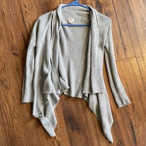 Gray Waterfall Opening Cardigan